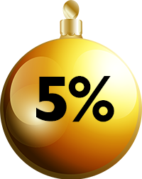 save 5 percent